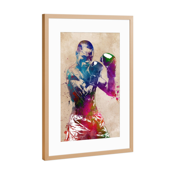 Poster mit Rahmen Kupfer "Boxsport Kunst G" artboxONE - Sport,Sport / Motivation - Boxen,Boxer,Boxen,Sport,Sport,Olympische spiele,Kämpfer