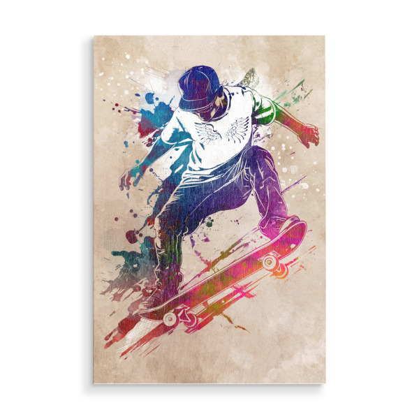 Holzbild "Skateboarder Sportkunst E" artboxONE - Sport,Sport / Motivation - Skaten,Skateboard,Skateboarder,Skateboarden,Sport,Olympische spiele