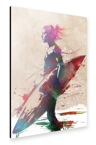 Alu-Dibond "Surfersportkunst F" 30x20 cm artboxONE