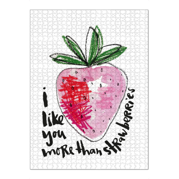 Puzzle Ravensburger "More than Strawberries" artboxONE - Essen & Trinken / Obst & Gemüse - Essen,Obst,Brushmeetspaper,Erdbeeren,Typografie