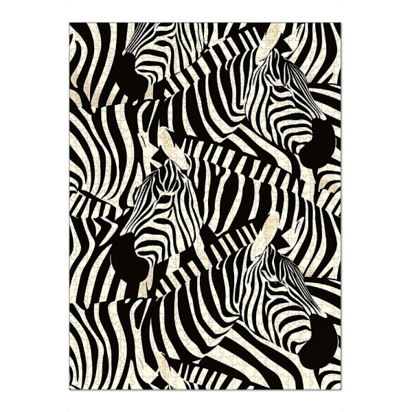 Puzzle Ravensburger "Serengeti Zebra-Muster" artboxONE - Tiere,Abstrakt,Schwarzweiß,Reise / Afrika