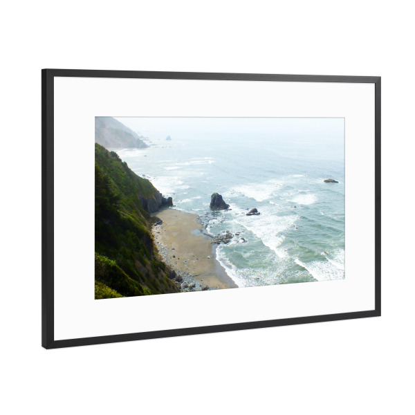 Poster mit Rahmen Schwarz (Metallic) "Lost Coast" artboxONE - Natur,Reise,Reise / Strand und Meer,Reise / Länder