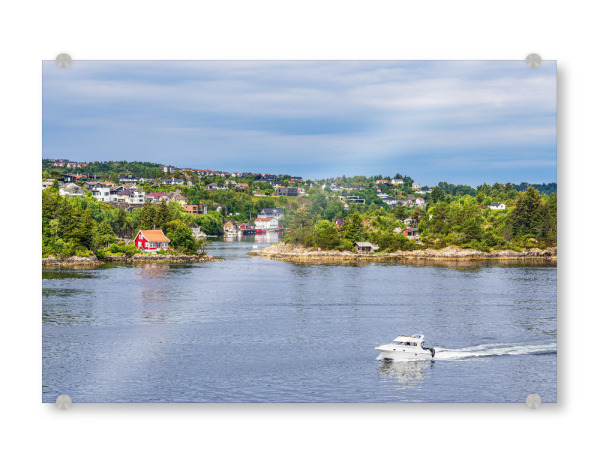 Acrylglasbild "Nordseeküste mit Boot" artboxONE - Natur,Reise,Reise / Strand und Meer,Reise / Länder