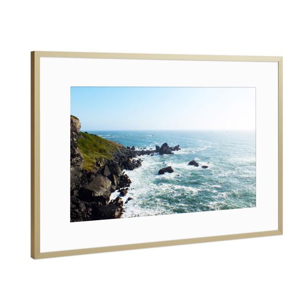 Poster mit Rahmen Gold "Patrick's Point State Park, CA" artboxONE - Natur,Reise,Reise / Strand und Meer,Reise / Länder