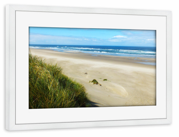 Poster mit Rahmen weiß "Am wilden Strand" artboxONE - Natur,Reise / Strand und Meer