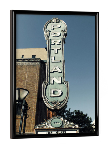 Poster mit schwarzem Rahmen "Portland-Oregon" artboxONE - Städte,Reise,Architektur,Reise / Länder