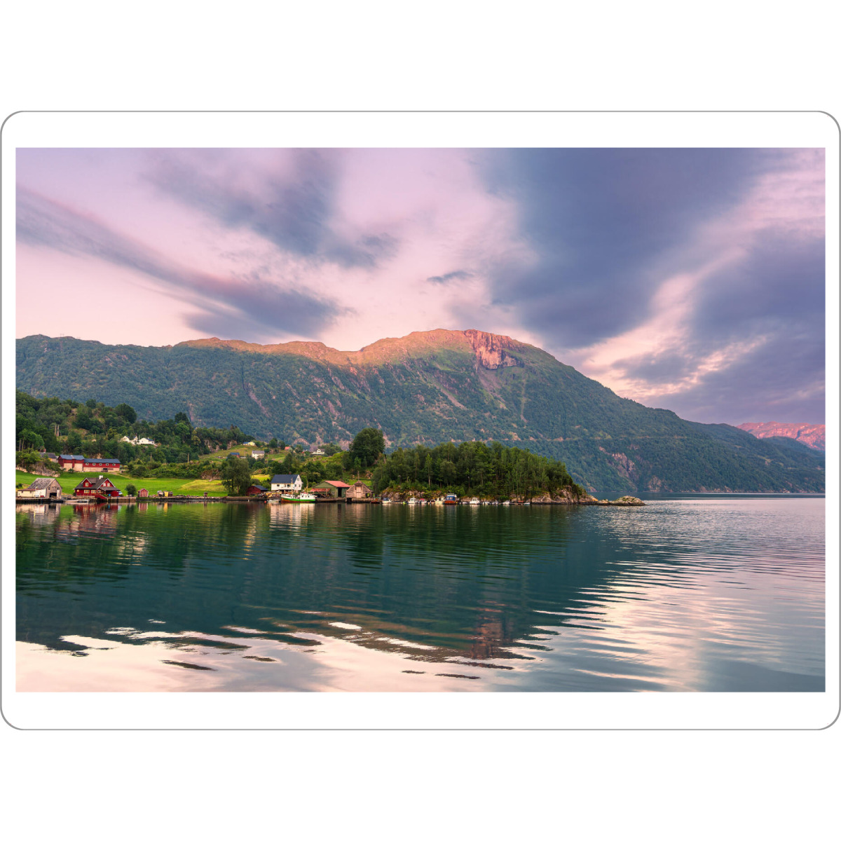 Tischset "Åkrafjord im Abendlicht" artboxONE - Natur,Reise,Architektur,Reise / Strand und Meer,Reise / Länder