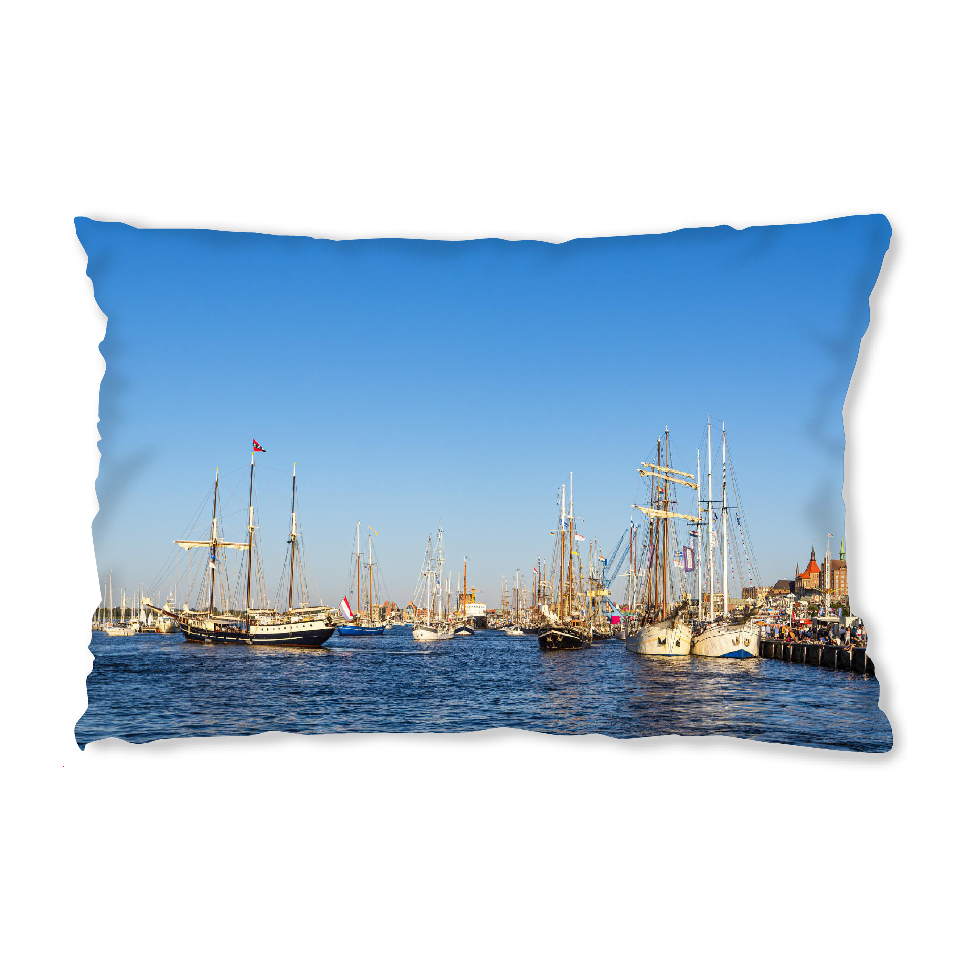 Design-Kissen "Windjammer auf der Warnow" artboxONE - Natur,Reise
