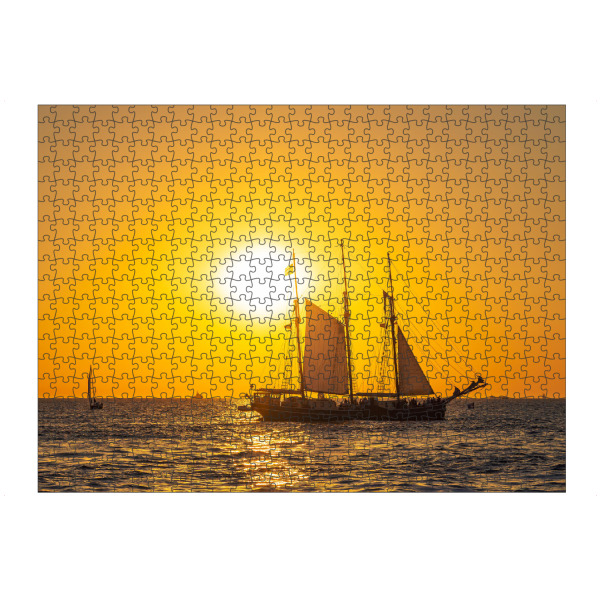 artboxONE Puzzle "Segelschiff mit Sonne" artboxONE - Natur,Reise,Reise / Strand und Meer