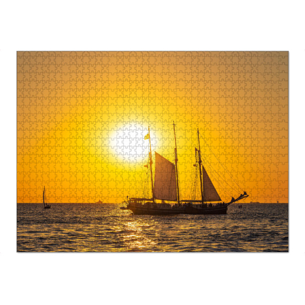 Puzzle Ravensburger "Segelschiff mit Sonne" artboxONE - Natur,Reise,Reise / Strand und Meer