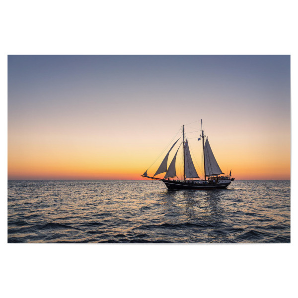Poster 30x20 cm "Windjammer alleine auf der Ostsee" artboxONE - Natur,Reise,Reise / Strand und Meer