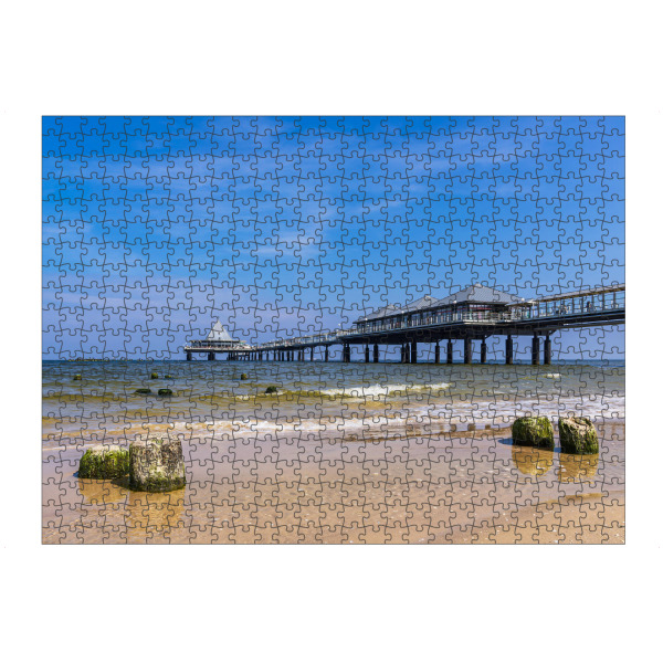 Puzzle Ravensburger "Seebrücke, Wellen und Buhne" artboxONE - Natur,Reise,Architektur,Reise / Strand und Meer