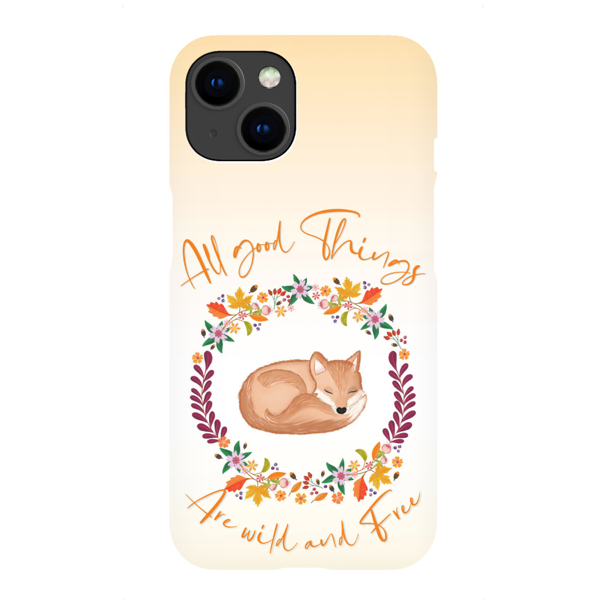 "Wild and Free with Fox"für iPhone - Premium-Case Handyhülle artboxONE