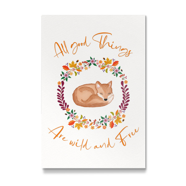 Galerie-Print "Wild and Free with Fox" 75x50 cm artboxONE