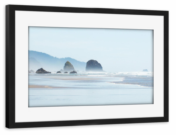 Poster mit Rahmen schwarz "Cannon Beach, WA" artboxONE - Natur,Reise,Reise / Länder