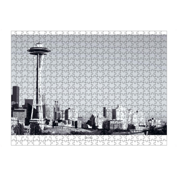 artboxONE Puzzle "Die Skyline von Seattle" artboxONE - Städte,Reise,Schwarzweiß,Architektur,Reise / Länder