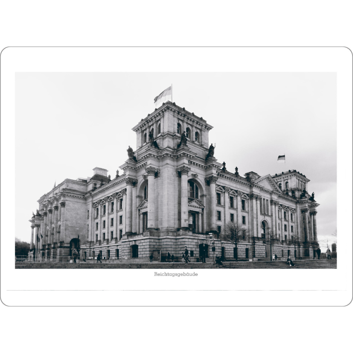 Tischset "Das Reichstagsgebäude in Berlin" artboxONE - Städte / Berlin,Reise,Schwarzweiß,Architektur,Reise / Länder