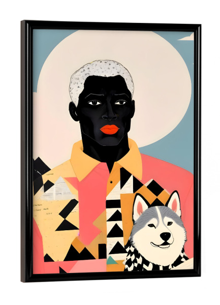 Poster mit schwarzem Rahmen "Winterbegleiter" artboxONE - Tiere