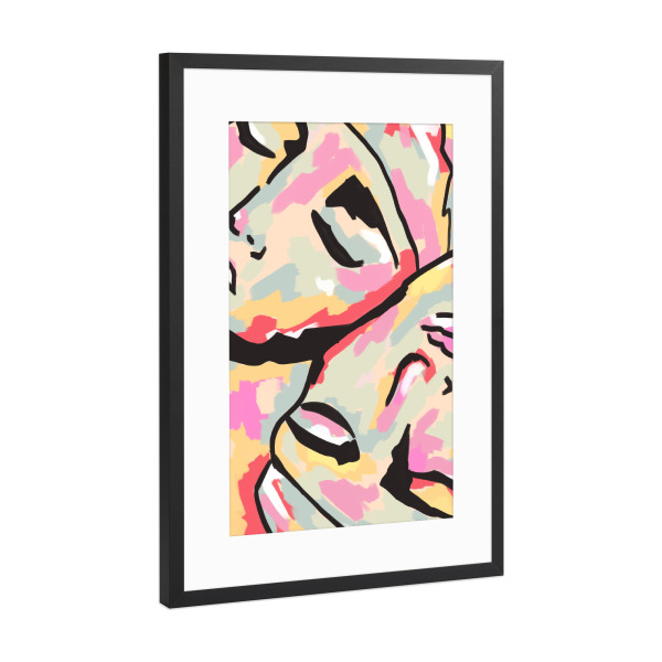 Poster mit Rahmen Schwarz (Metallic) "Emotionale Orientierung" artboxONE - Abstrakt,Menschen