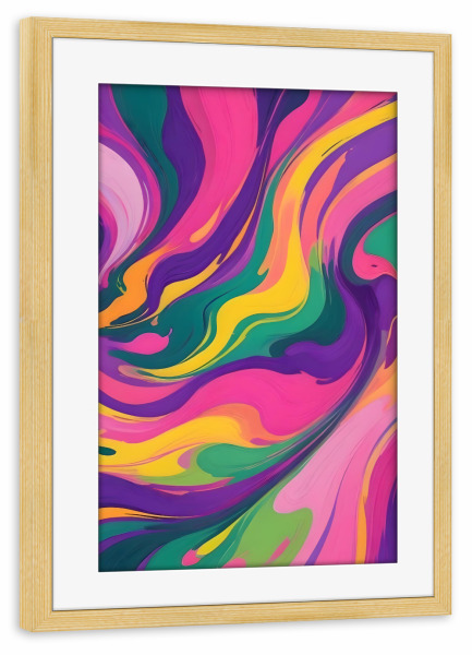 Poster mit Rahmen kiefer "Magnifique-Kunst" artboxONE - Abstrakt