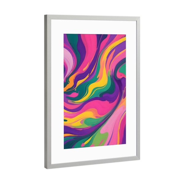 Poster mit Rahmen Silber "Magnifique-Kunst" artboxONE - Abstrakt