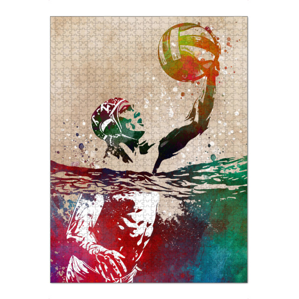 Puzzle Ravensburger "Wasserball-Sportkunst G" artboxONE - Sport,Sport / Motivation - Wasserball,Wasser,Sport,Schwimmen,Spiel - Bild wasserball