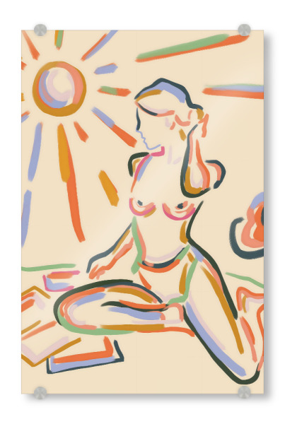 Acrylglasbild "Selbstliebe Frauen Illustration" artboxONE - Menschen,Fashion