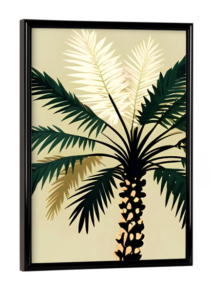 Poster mit schwarzem Rahmen "Palmacious" artboxONE - Floral