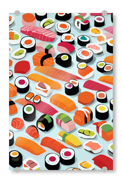 Acrylglasbild "Sushi und Sashimi" artboxONE - Abstrakt
