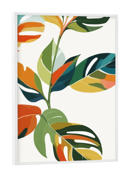 Poster mit weißem Rahmen "Botanisches Fest der Farbe" artboxONE - Natur