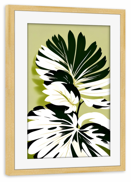 Poster mit Rahmen kiefer "Ungeheuerlich" artboxONE - Floral