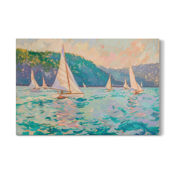 Galerie-Print "Impressionist Sailboats Seascape" 75x50 cm artboxONE