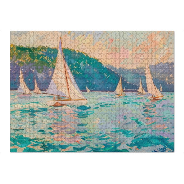 Puzzle Ravensburger "Impressionist Sailboats Seascape" artboxONE - Natur,Reise / Strand und Meer,Sport / Sommerspiele