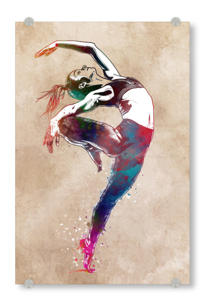 Acrylglasbild "Turnsportkunst A" artboxONE - Sport,Sport / Sommerspiele - Gymnastik,Fitness,Bewegung,Sport,Grafik