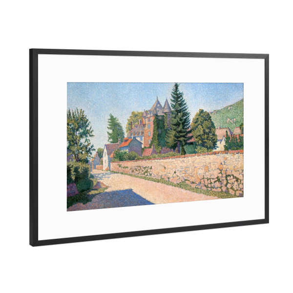 Poster mit Rahmen Schwarz (Metallic) "Schloss Comblat" artboxONE - Reise,Architektur,Reise / Länder,Für Mama,Für Papa