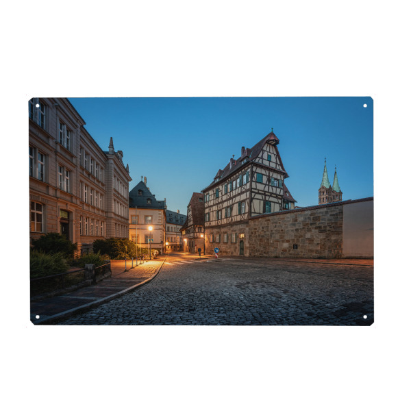 Metall Poster "Karolinenstraße Bamberg" artboxONE - Städte,Architektur
