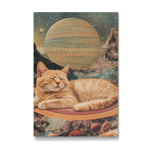 Galerie-Print "Cat On A Planet" 30x20 cm artboxONE