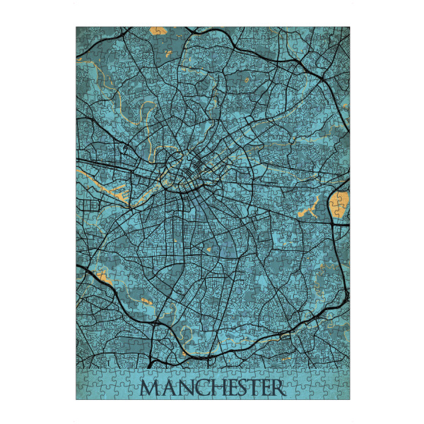 Puzzle Ravensburger "Vintage City Manchester" artboxONE - Städte / Weitere,Kartografie