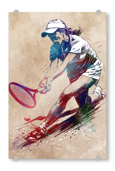 Acrylglasbild "Tennissportkunst G" artboxONE - Sport,Sport / Motivation - Tennis,Tennisspieler,Spieler,Spiel,Sport,Olympische spiele