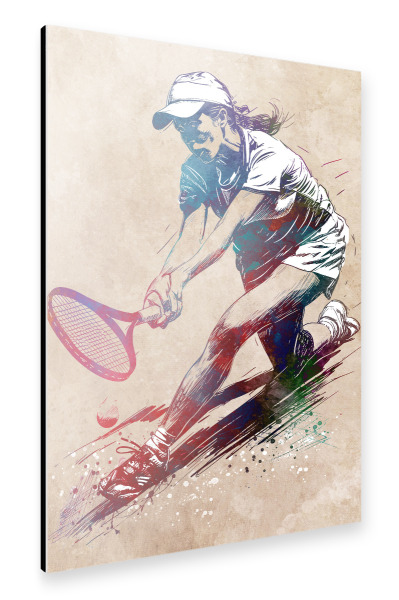 Alu-Dibond "Tennissportkunst G" 30x20 cm artboxONE