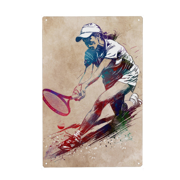 Holzbild "Tennissportkunst G" artboxONE - Sport,Sport / Motivation - Tennis,Tennisspieler,Spieler,Spiel,Sport,Olympische spiele