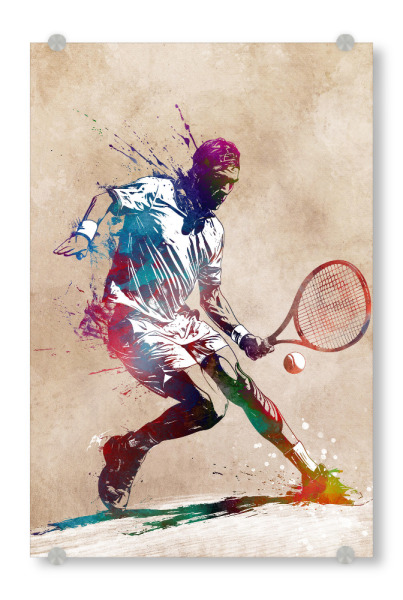 Acrylglasbild "Tennissportkunst H" artboxONE - Sport,Sport / Motivation - Tennis,Tennisspieler,Sport,Spiel,Spieler