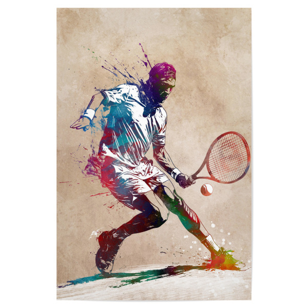Poster "Tennissportkunst H" artboxONE - Sport,Sport / Motivation - Tennis,Tennisspieler,Sport,Spiel,Spieler