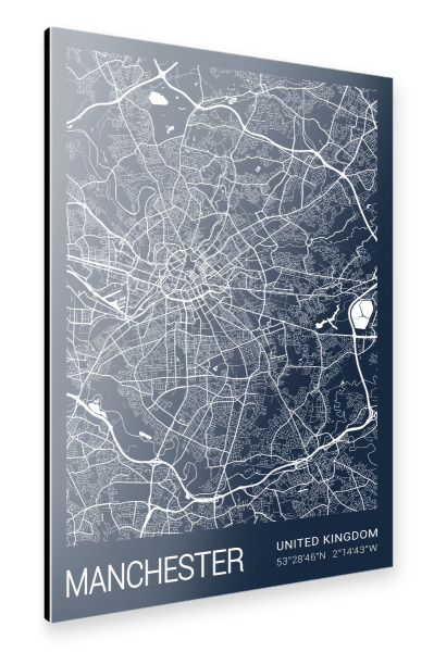 Alu-Dibond "Manchester England" 30x20 cm artboxONE