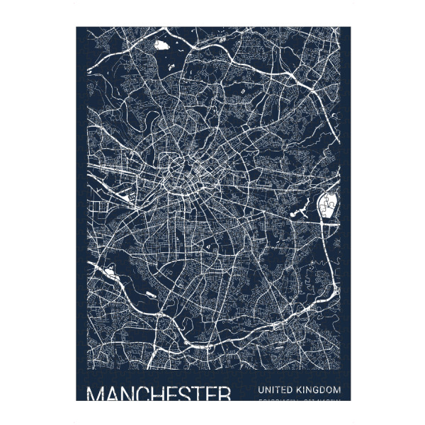 Puzzle Ravensburger "Manchester England" artboxONE - Städte / Weitere,Kartografie