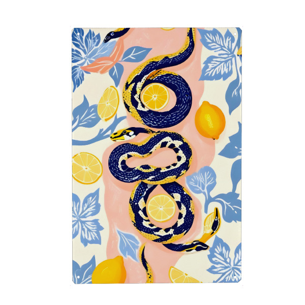Metall Poster "Schlangen und Zitronen" artboxONE - Tiere