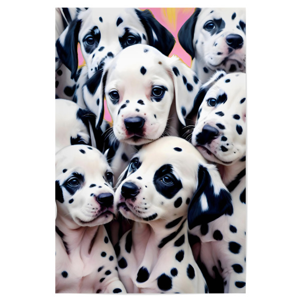 Poster 30x20 cm "Dalmatinische Liebe" artboxONE - Für Kinder,Tiere