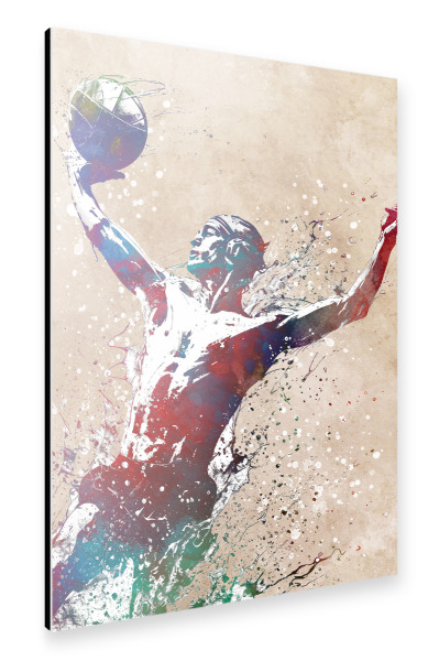 Alu-Dibond "Wasserball-Sportkunst H" 75x50 cm artboxONE
