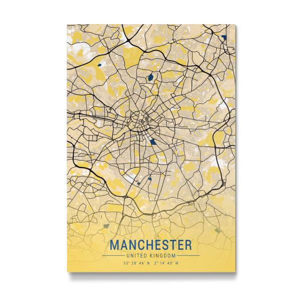 Galerie-Print "Stadt Manchester Map" 30x20 cm artboxONE