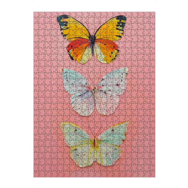 Puzzle Ravensburger "Pink Butterflies Painting" artboxONE - Natur,Tiere - Rosa,Schmetterlinge,Insekten - Bild rosa